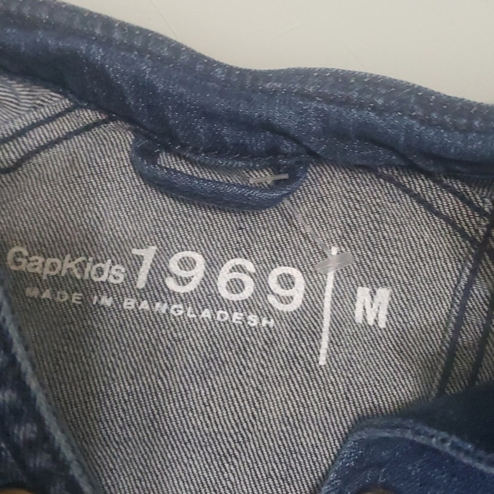 Gap Riding Jacket Kids Girls Size Medium M BLUE DENIM Ride Riding - Picture 11 of 14